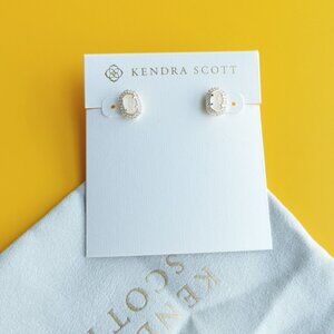 Kendra Scott Cade Gold Rose Quartz Stud Earrings